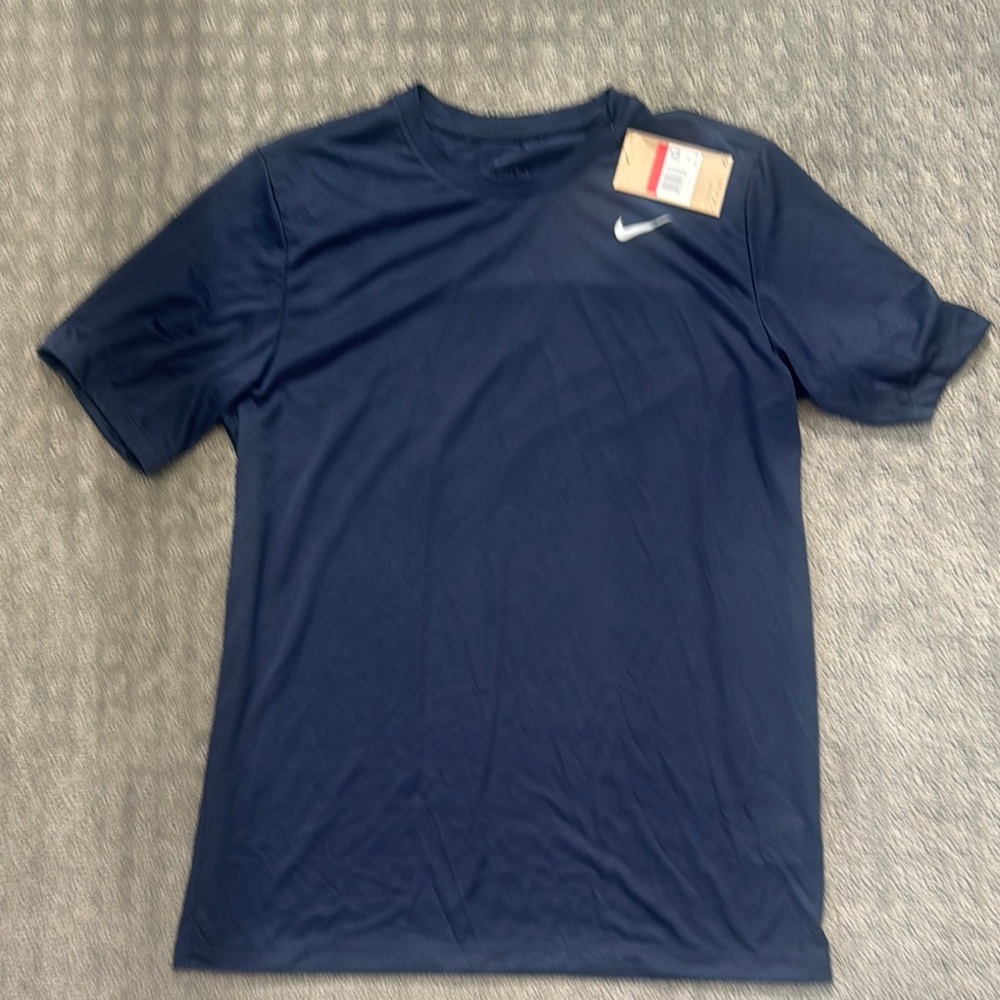 Nike Blue Short Sleeve Tee Classic Crew Neck